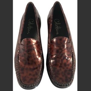 Cole Haan Brown Tortoise Shell Leather Loafers
